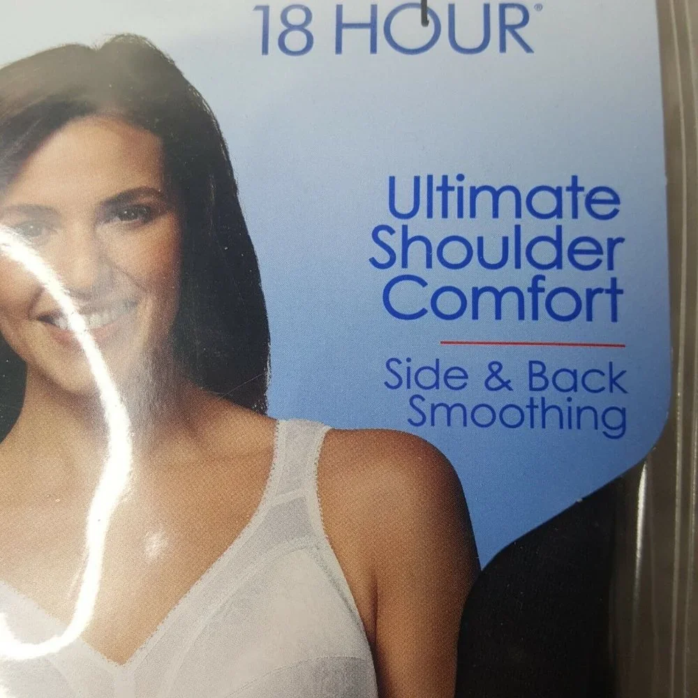 Playtex 18 Hour Original Comfort Strap Wire-Free Bra Women's 52DD Black